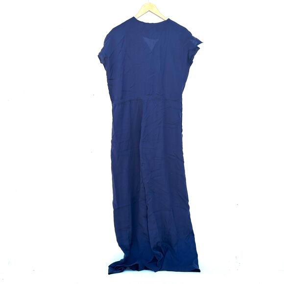 J. McLaughlin Bernadette Jumpsuit Navy Blue XS Extra Small Fitted Cinched Waist - Picture 4 of 8
